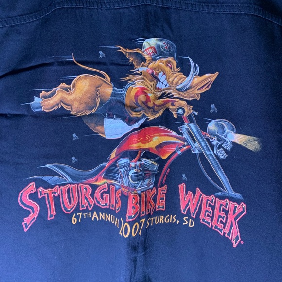 Y2K 2007 sturgis biker shirt - Picture 6 of 6